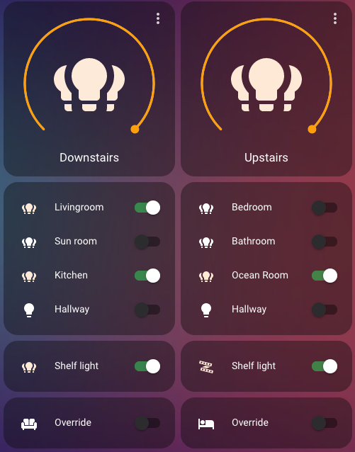 The first page on my Home Assistant dashboard