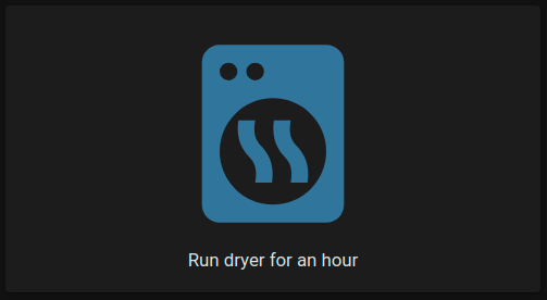 Button to run dryer for an hour